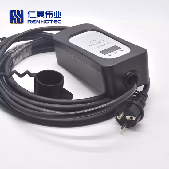 Mode 2 EV Charging Cable 16A Type 2 Charger with Control Box